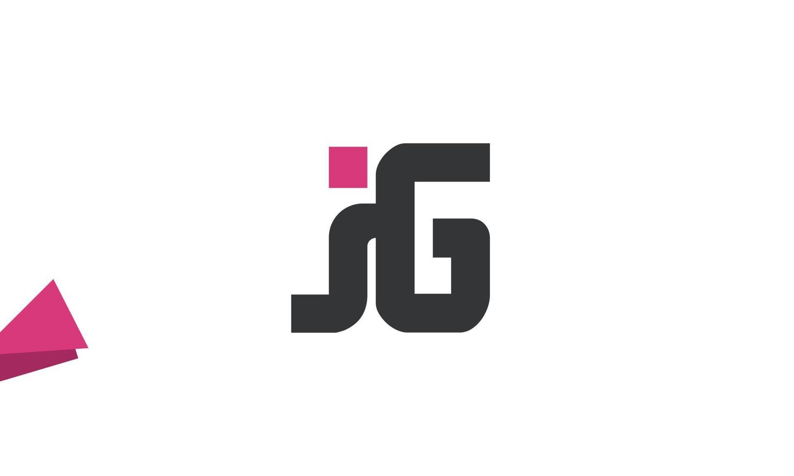 Alphabet letters Initials Monogram logo JG, GJ, J and G vector