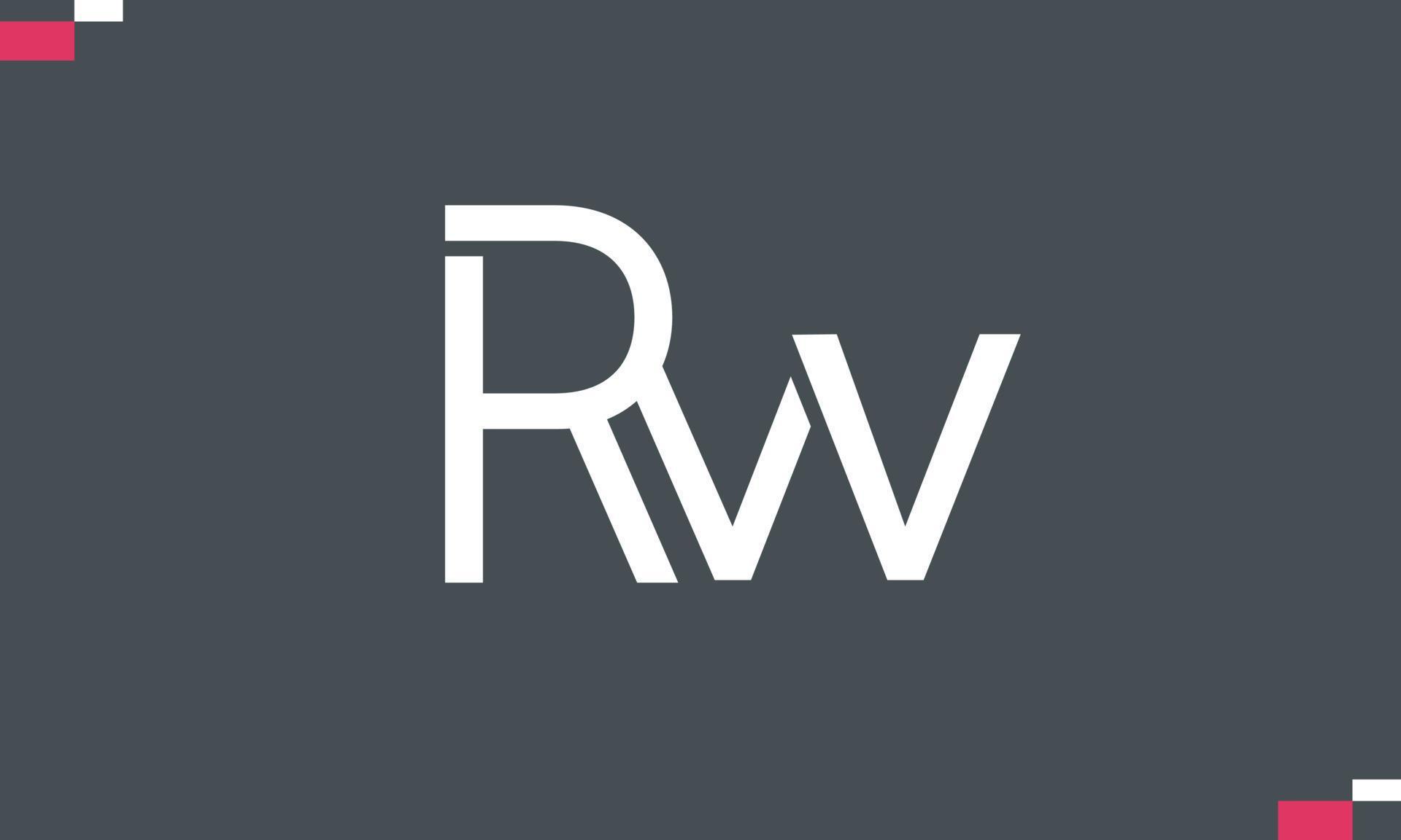 Alphabet letters Initials Monogram logo RW, WR, R and W 21498500 Vector