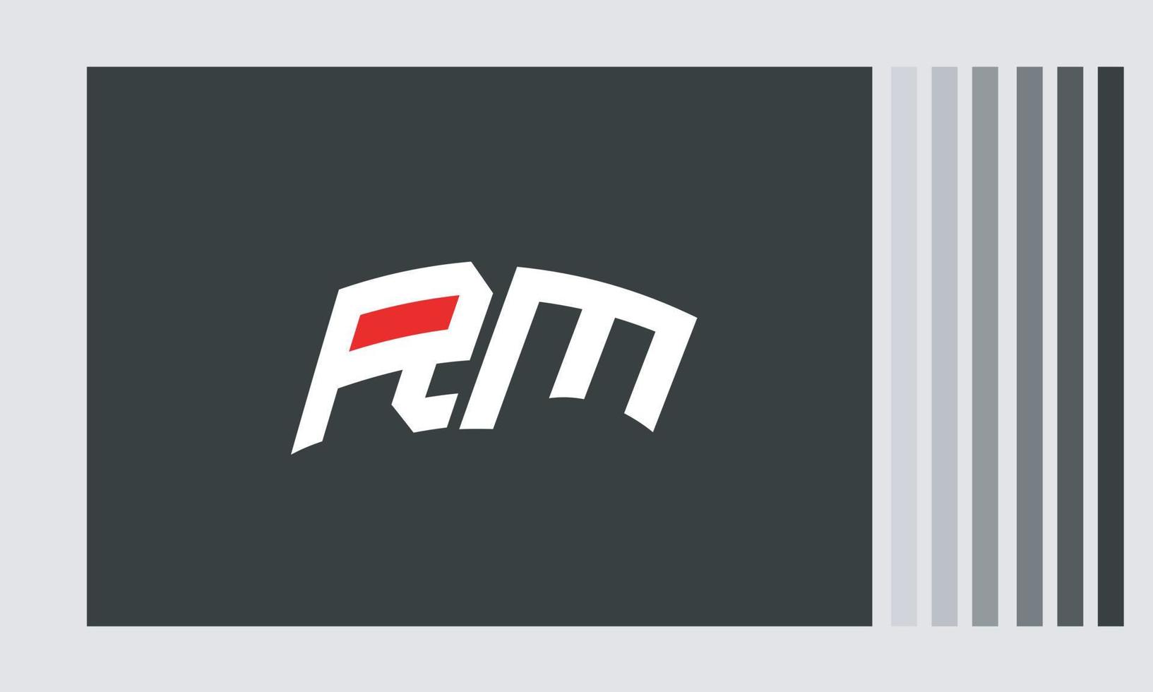 Alphabet letters Initials Monogram logo RM, MR, R and M vector