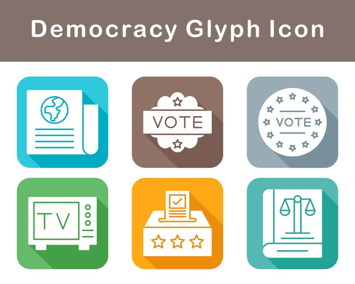 Democracy Vector Icon Set