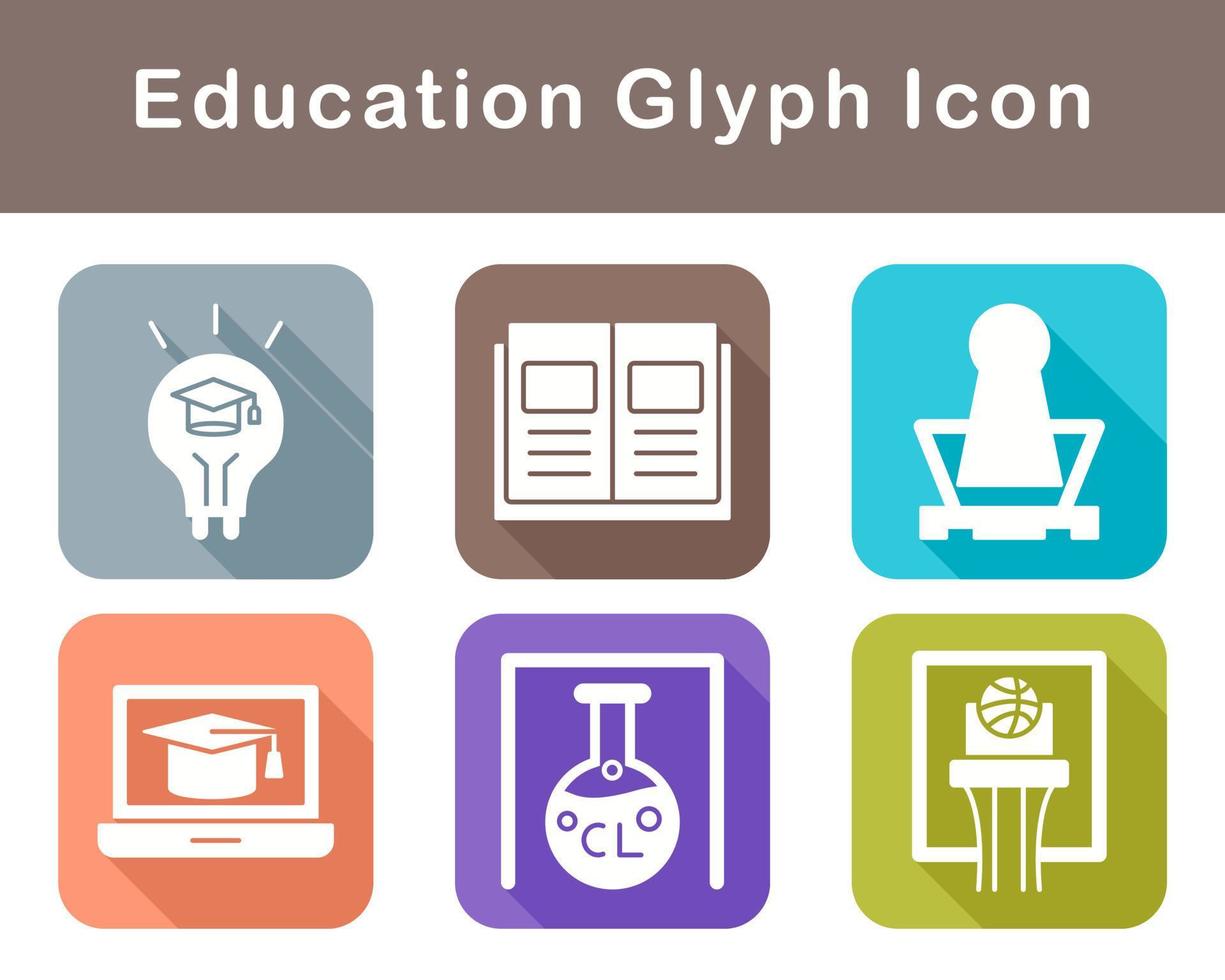 conjunto de iconos de vector de educación