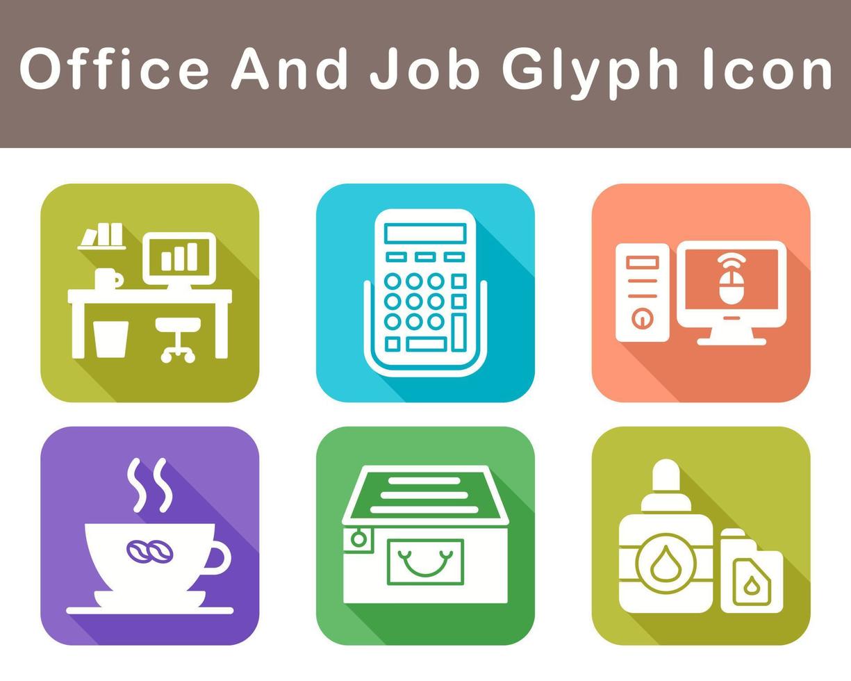 Work Office And Job Vector Icon Set