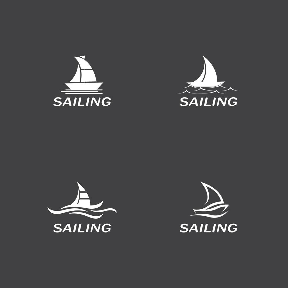 Sailing boat yacht logo vector illustration