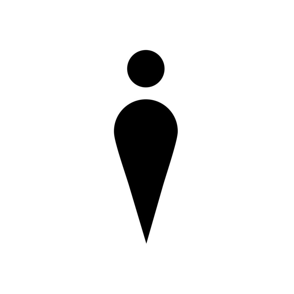 Restaurant sign icon. Male toilet symbol. Flat design style. vector