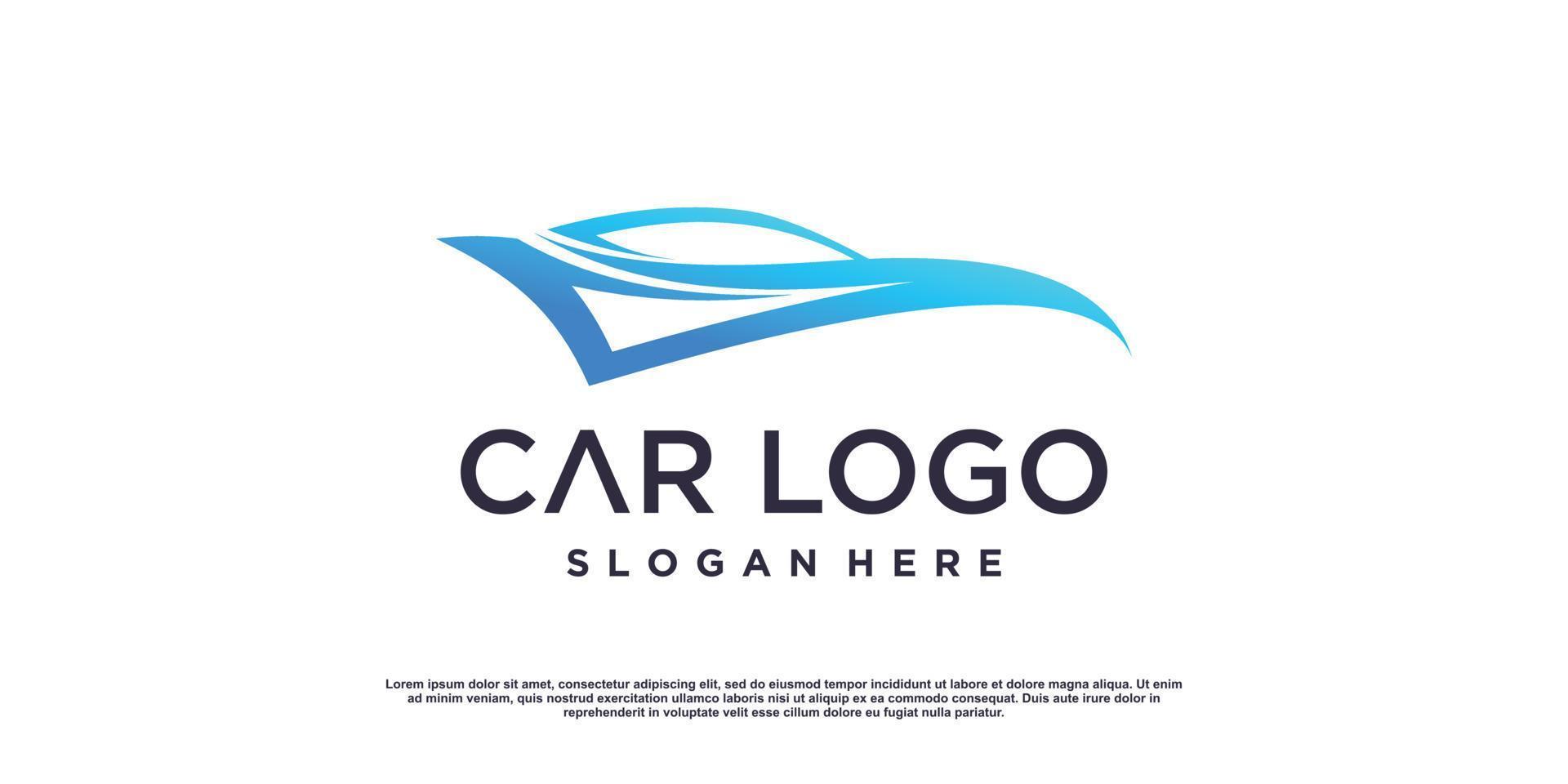 coche logo icono diseño con moderno creativo concepto idea vector
