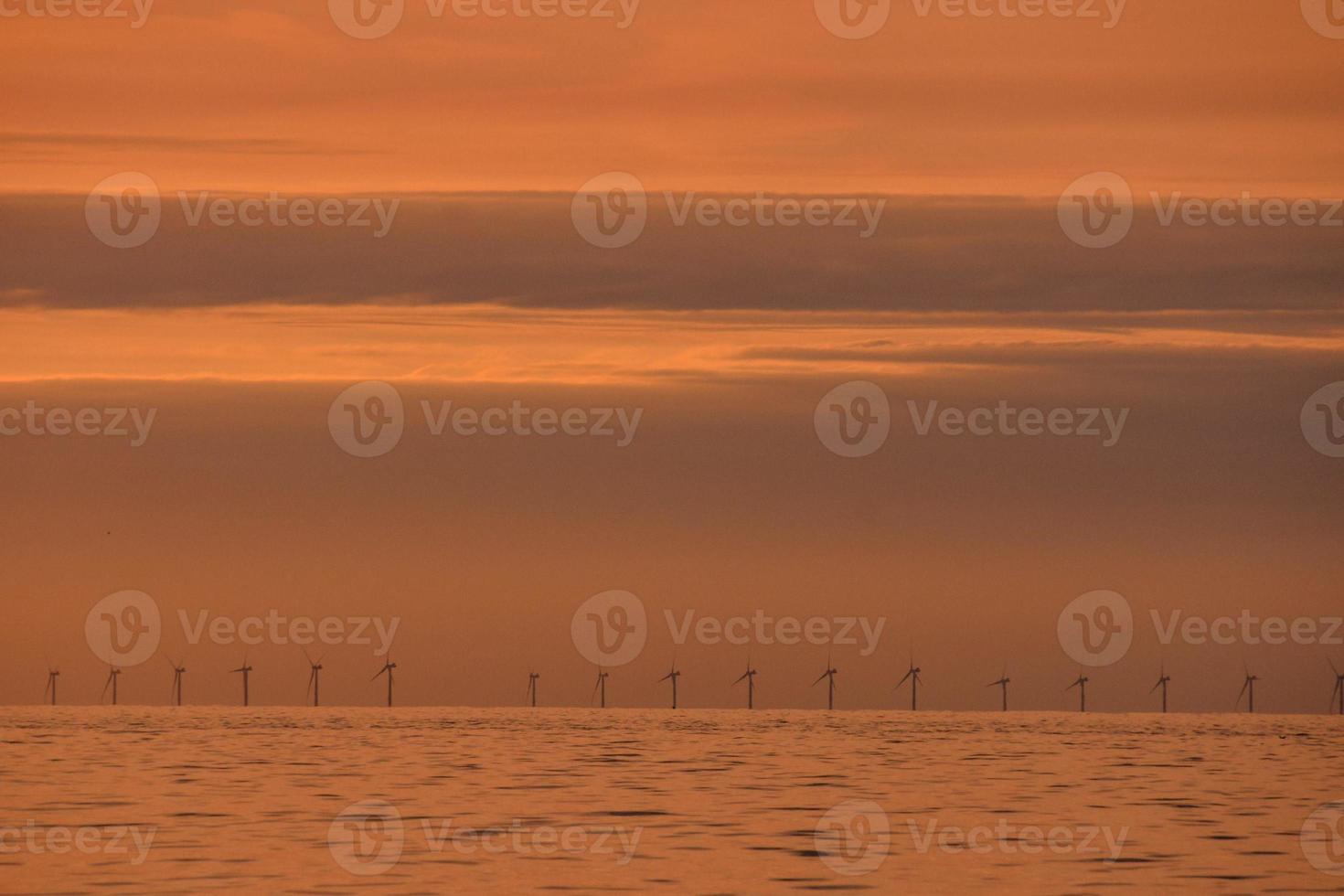 Sunset over the sea photo