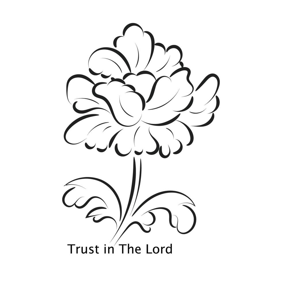 Biblical Phrase with Floral Design. Christian typography for print or use as poster, card, flyer or T shirt vector