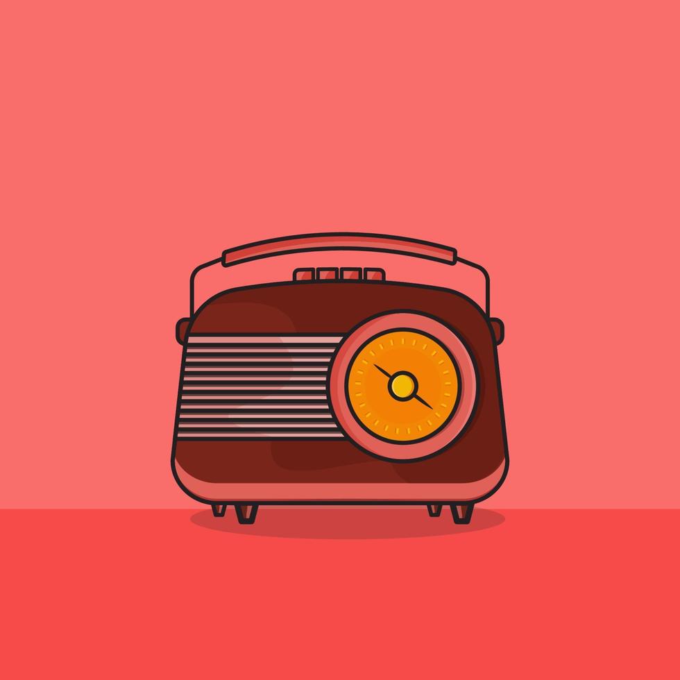 radio illustration and background vector art