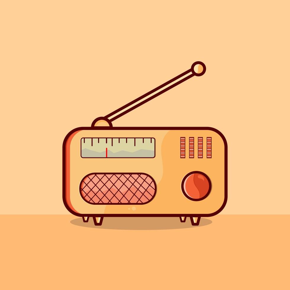 radio logo y ilustración Arte vector