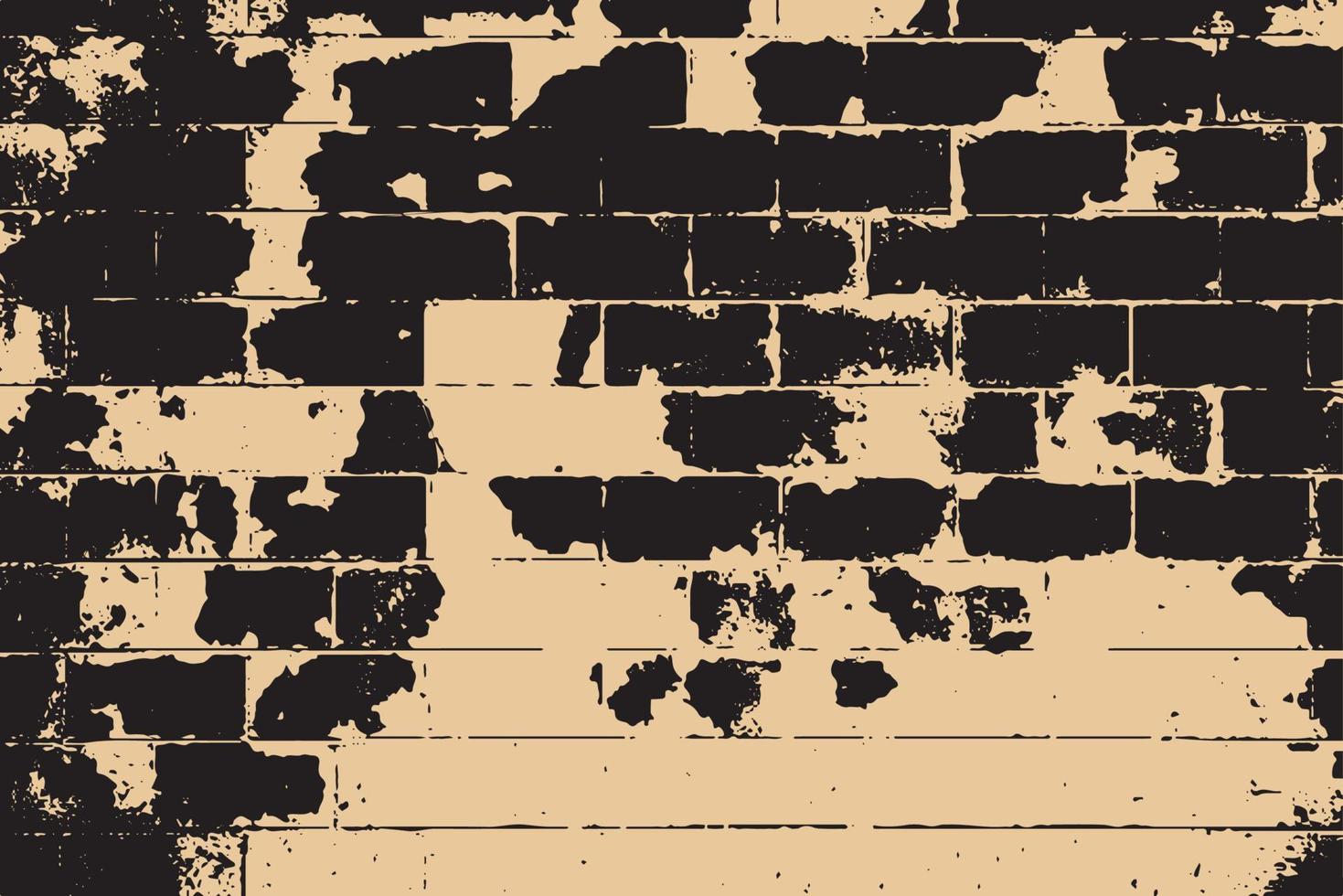 destroyed brick wall vector grunge texture background