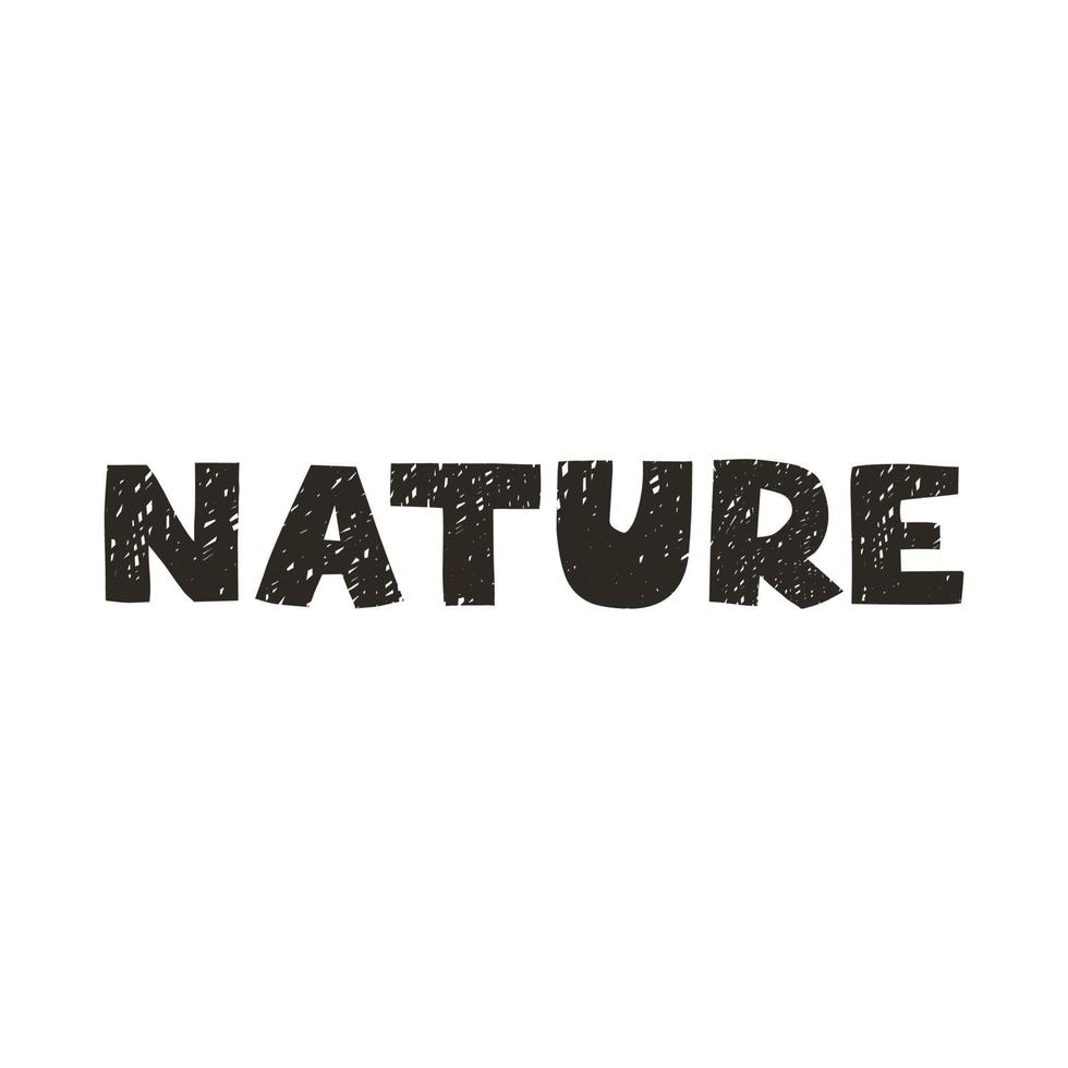 Hand Drawn Lettering - Nature vector