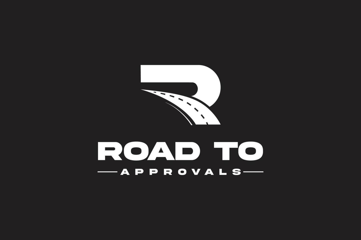 R road construction logo design vector