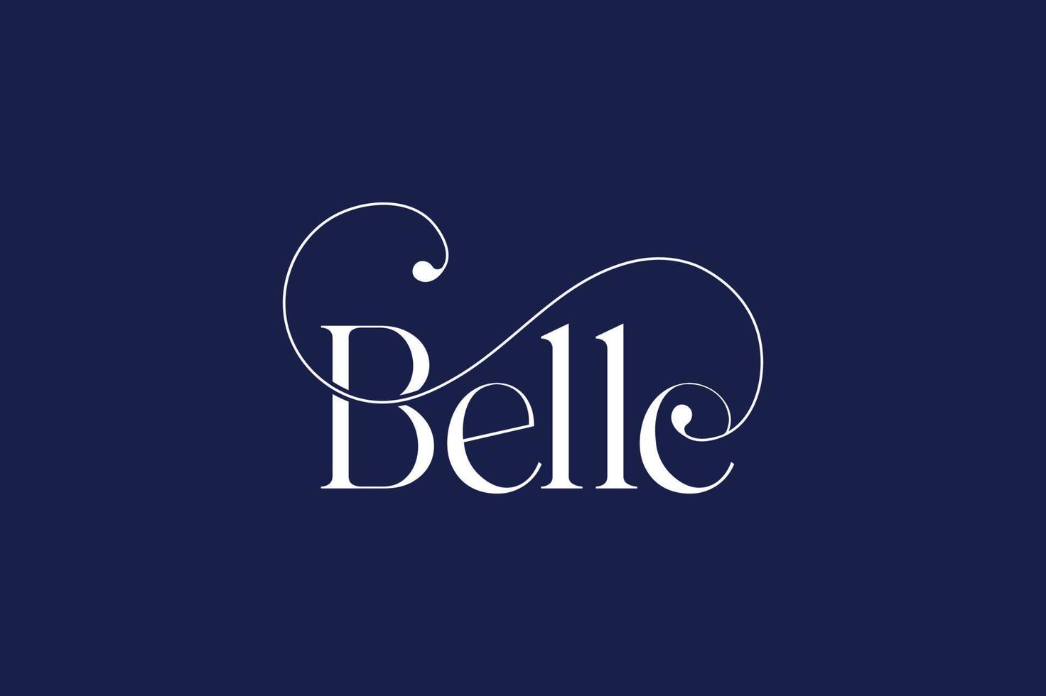 belle logo, beauty brand logo, ligature logo design, fashion logo vector