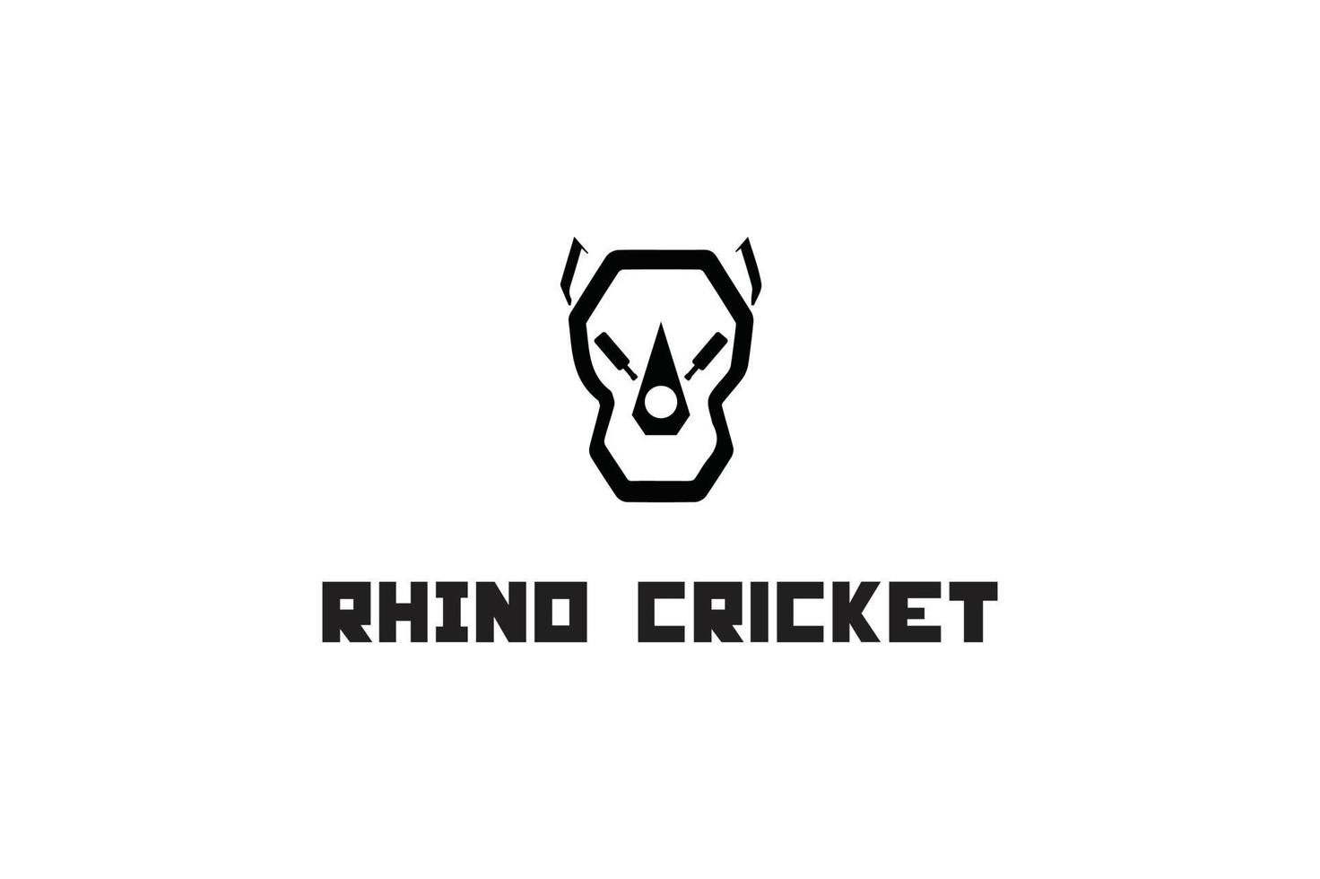 rhino sports team logo design vector