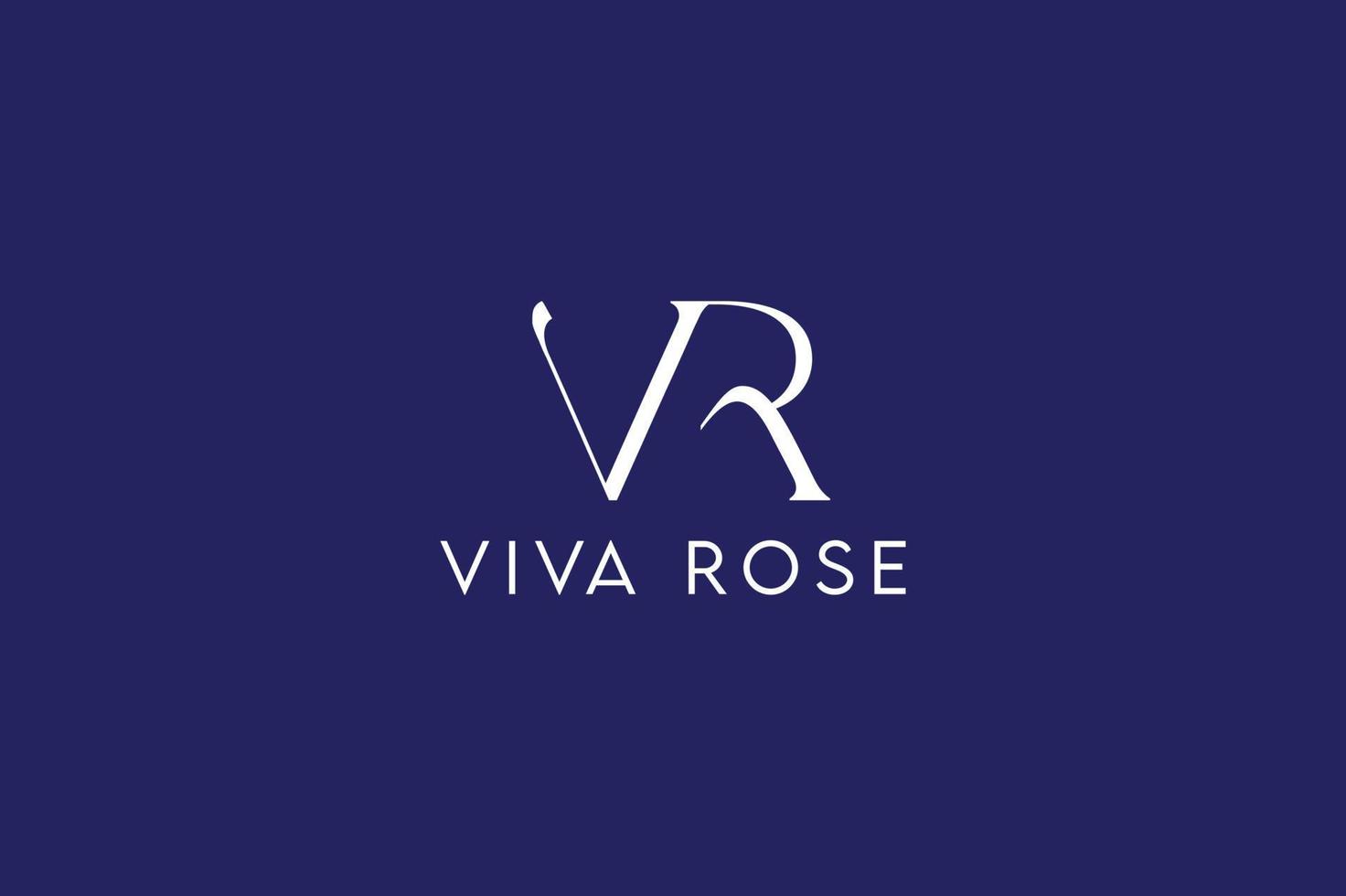 vr logo diseño para belleza producto y boutique vector