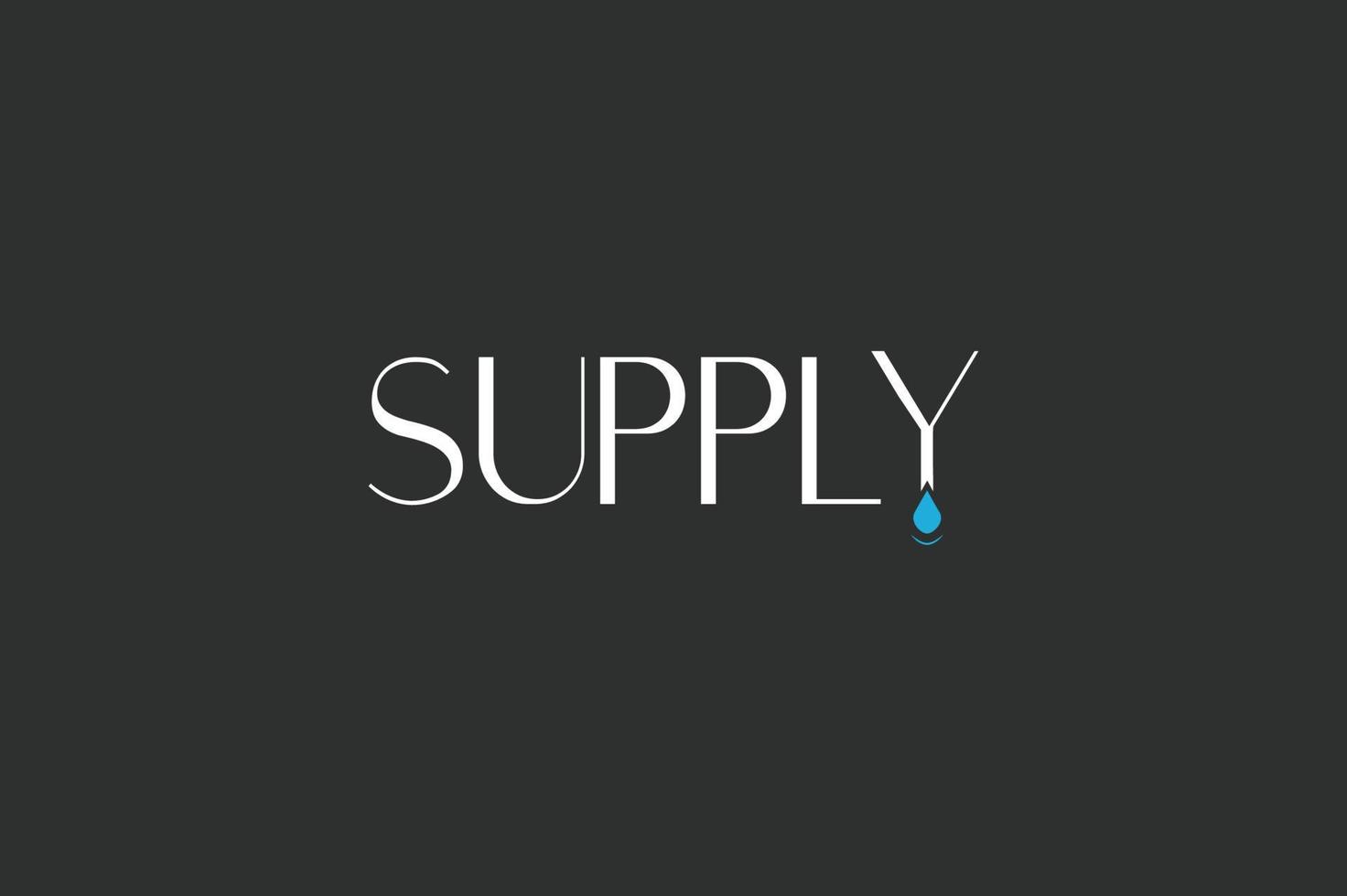 supply logo wordmark, logo design vector