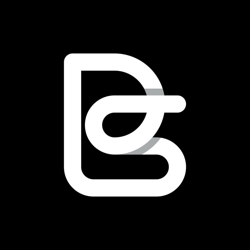 Letter bs monogram unique line simple logo vector