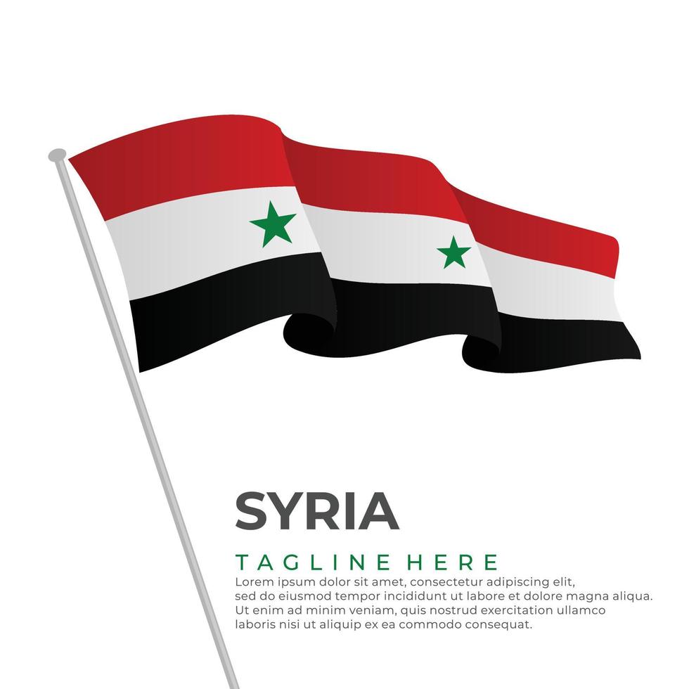 Template vector Syria flag modern design