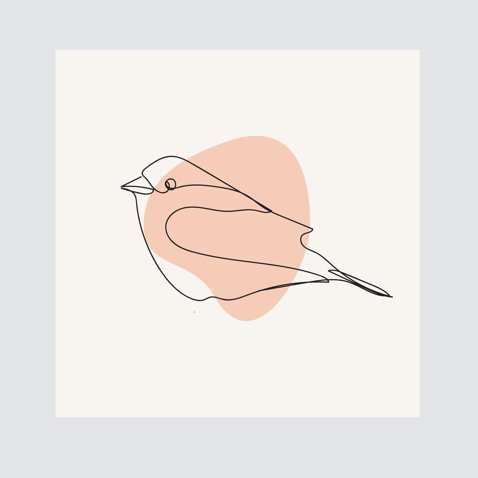 Birds line arts. Birds wall art vector set. Abstract Plant Art design for print, cover, wallpaper, and Minimal and natural wall art.