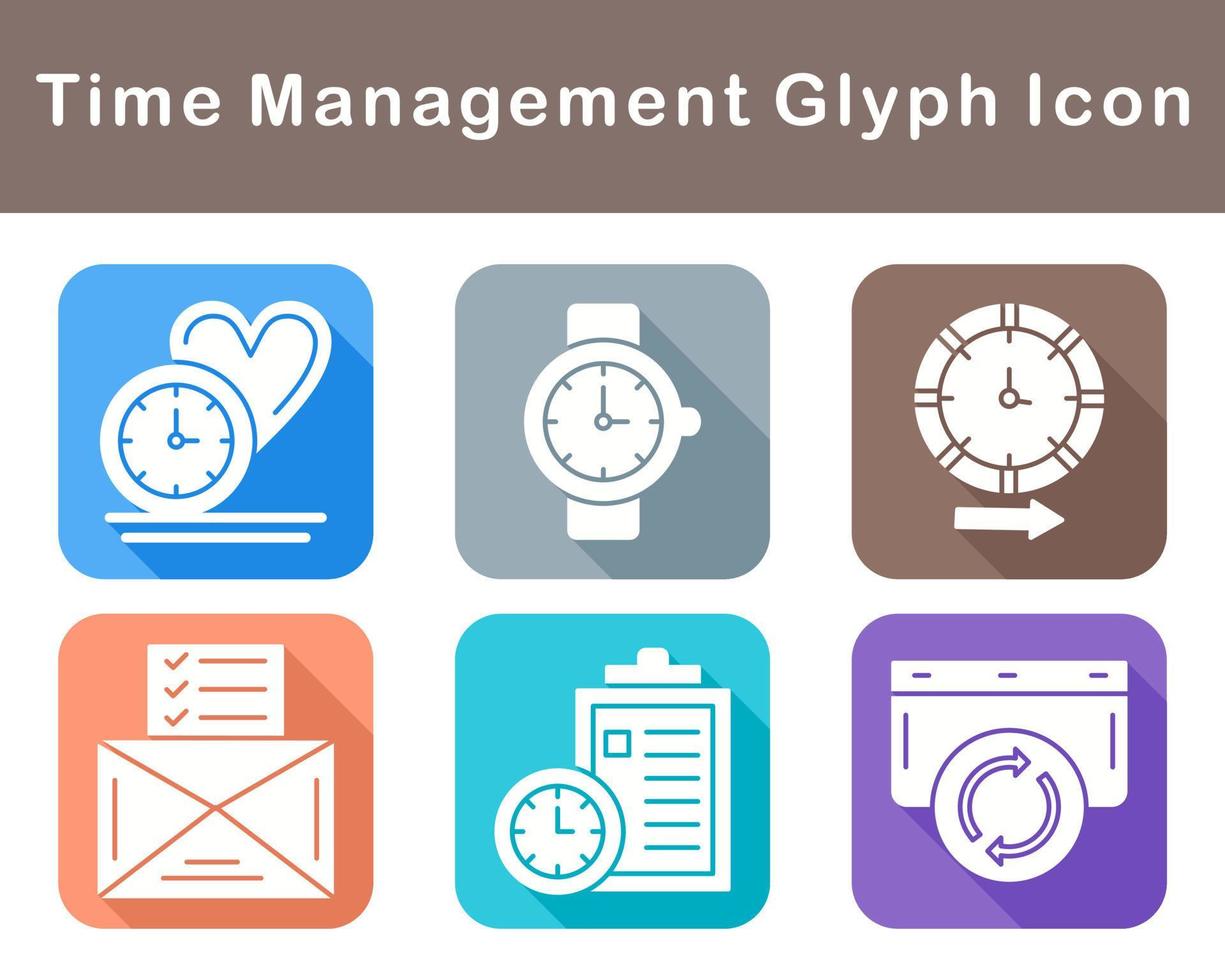 Time Management Vector Icon Set