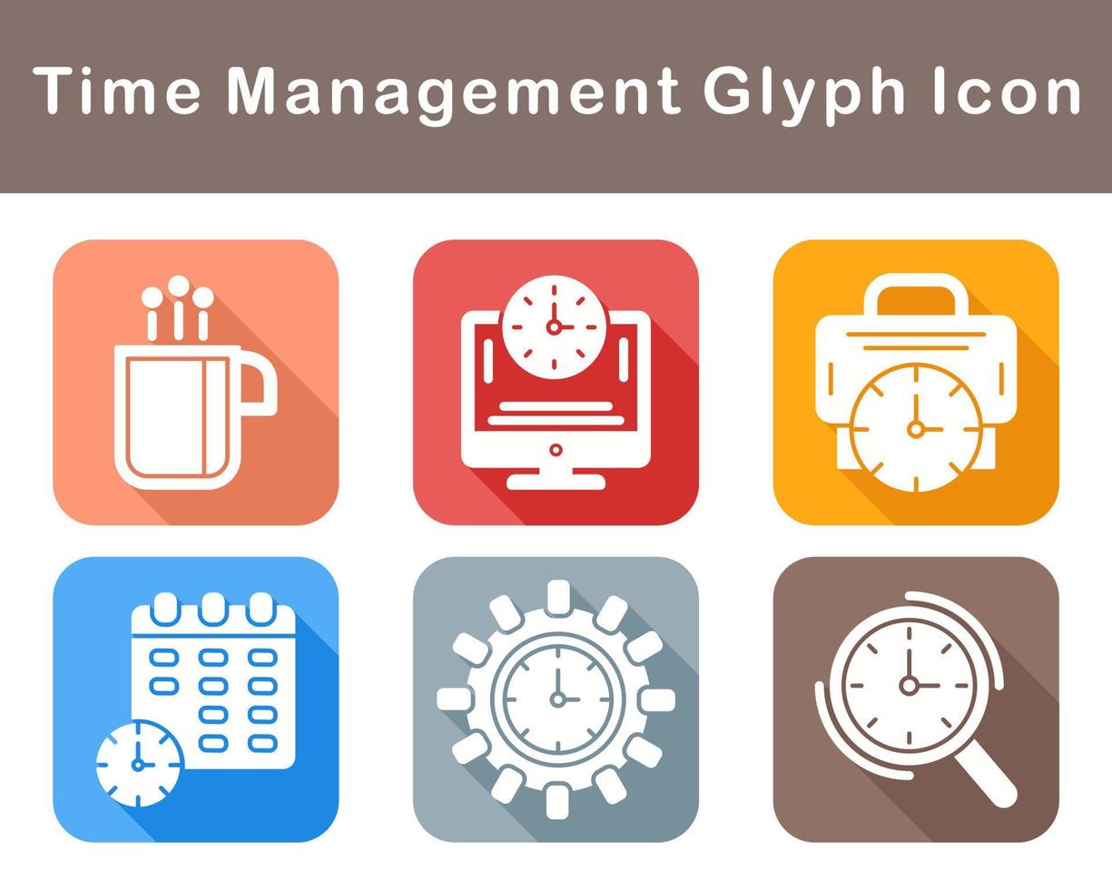 Time Management Vector Icon Set