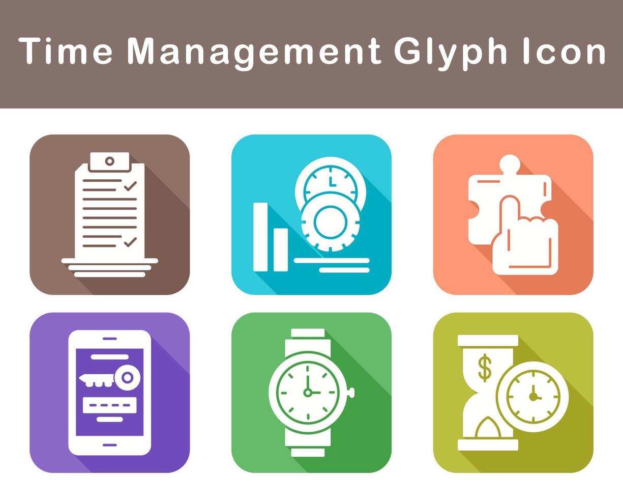 Time Management Vector Icon Set