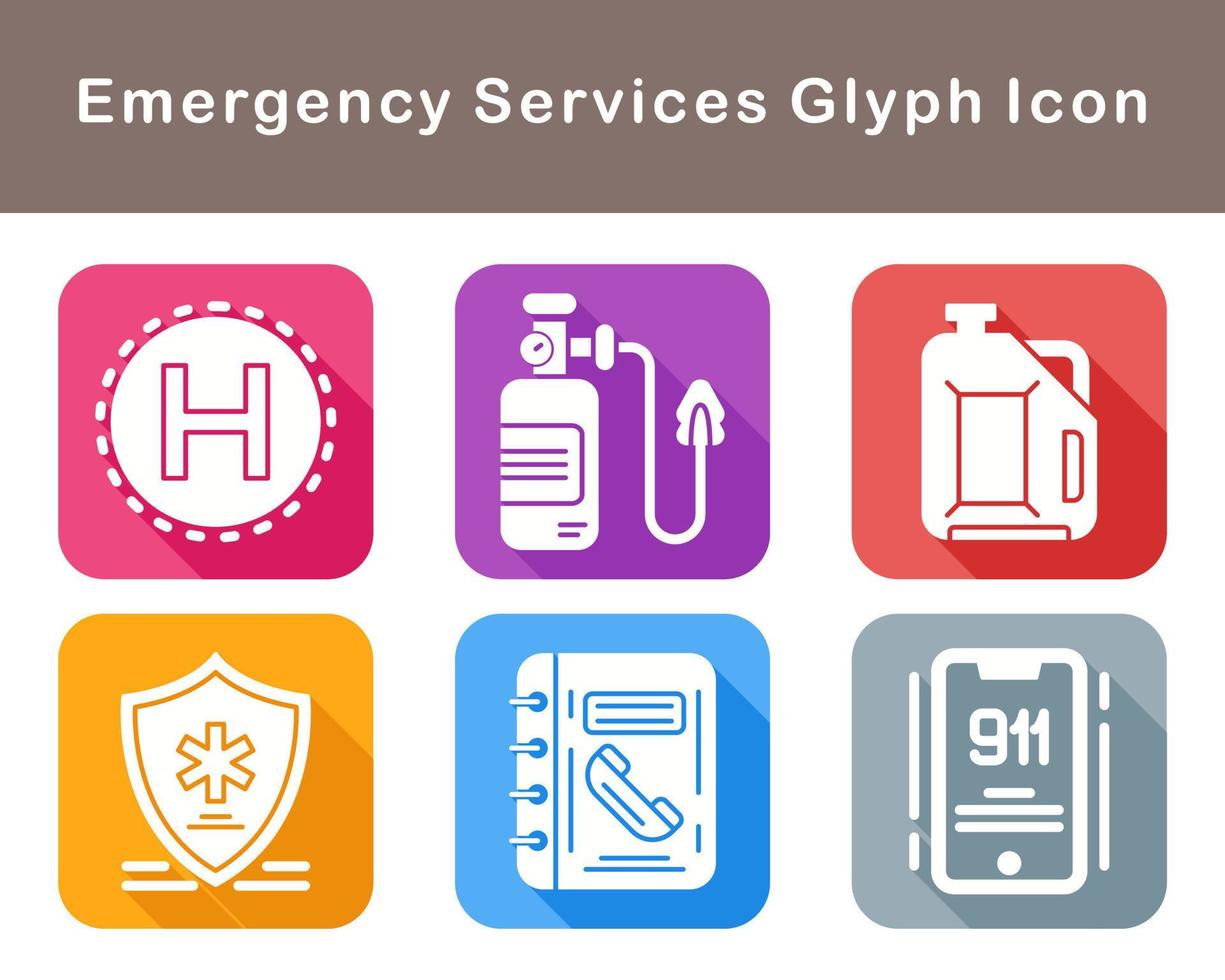 Emergency Services Vector Icon Set