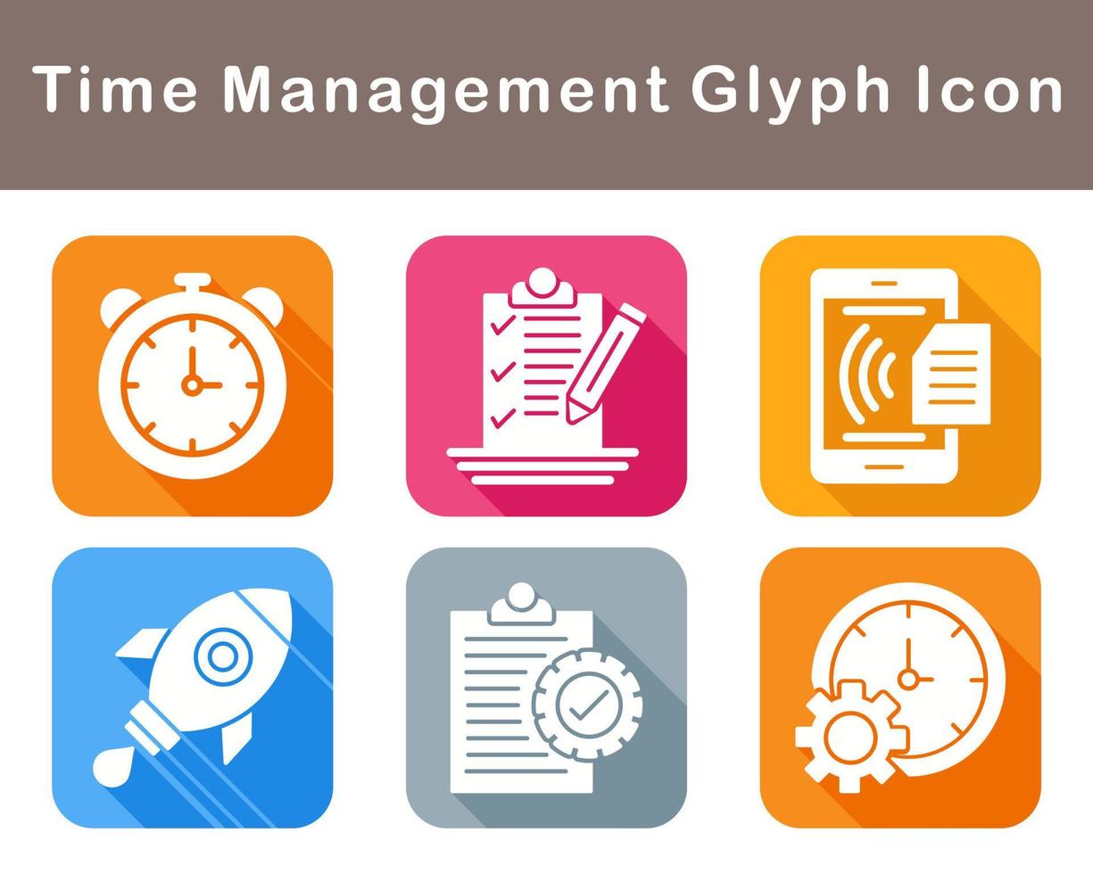 Time Management Vector Icon Set