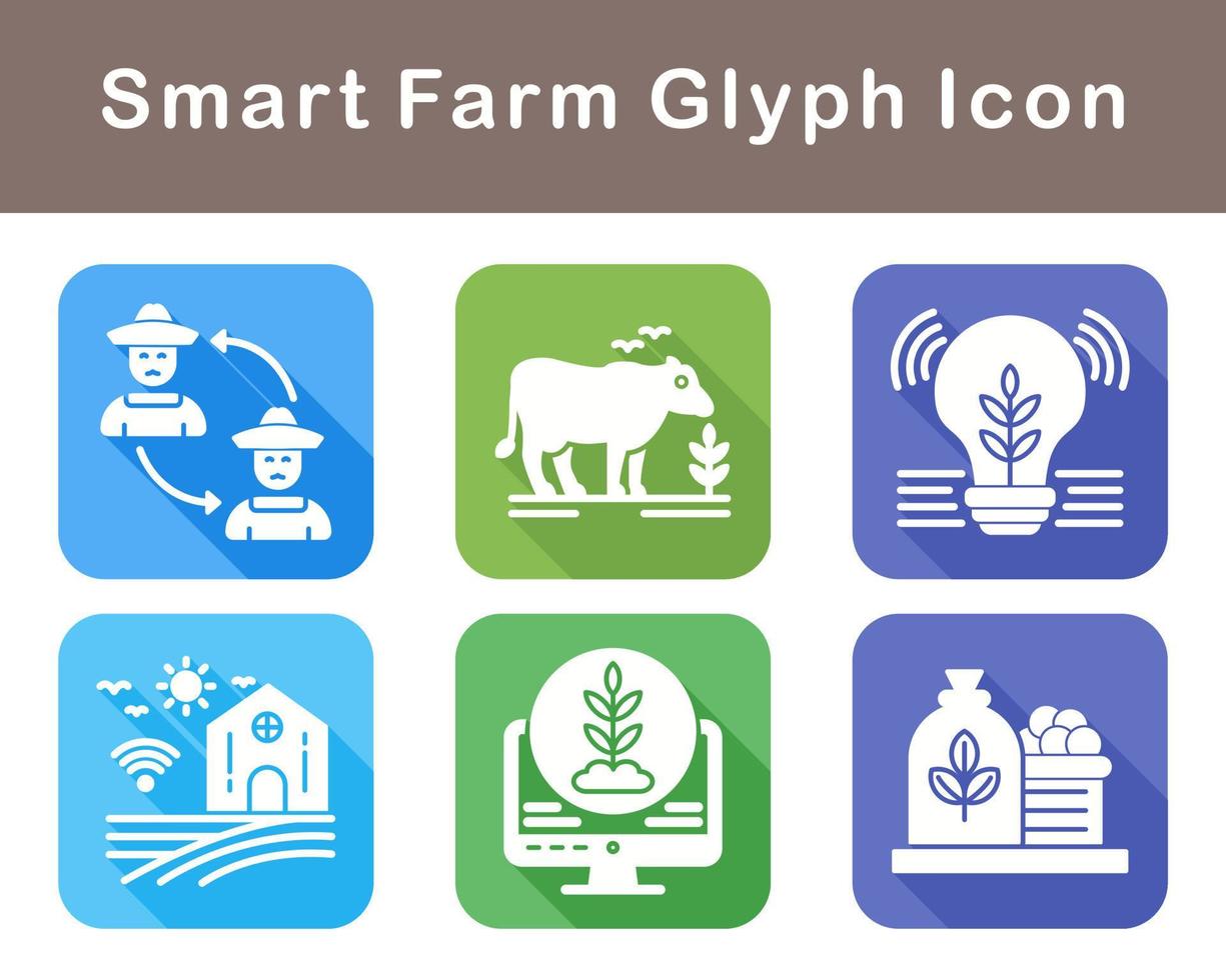 Smart Farm Vector Icon Set