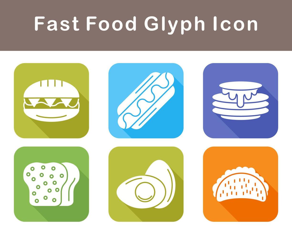Fast Food Vector Icon Set