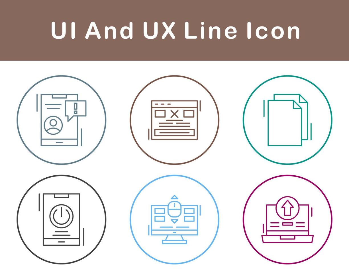 UI And UX Vector Icon Set