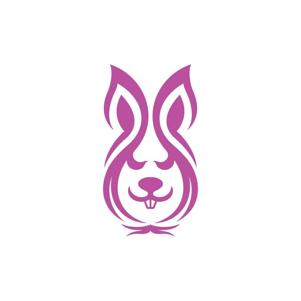 Animal rabbit with onion modern creative logo vector