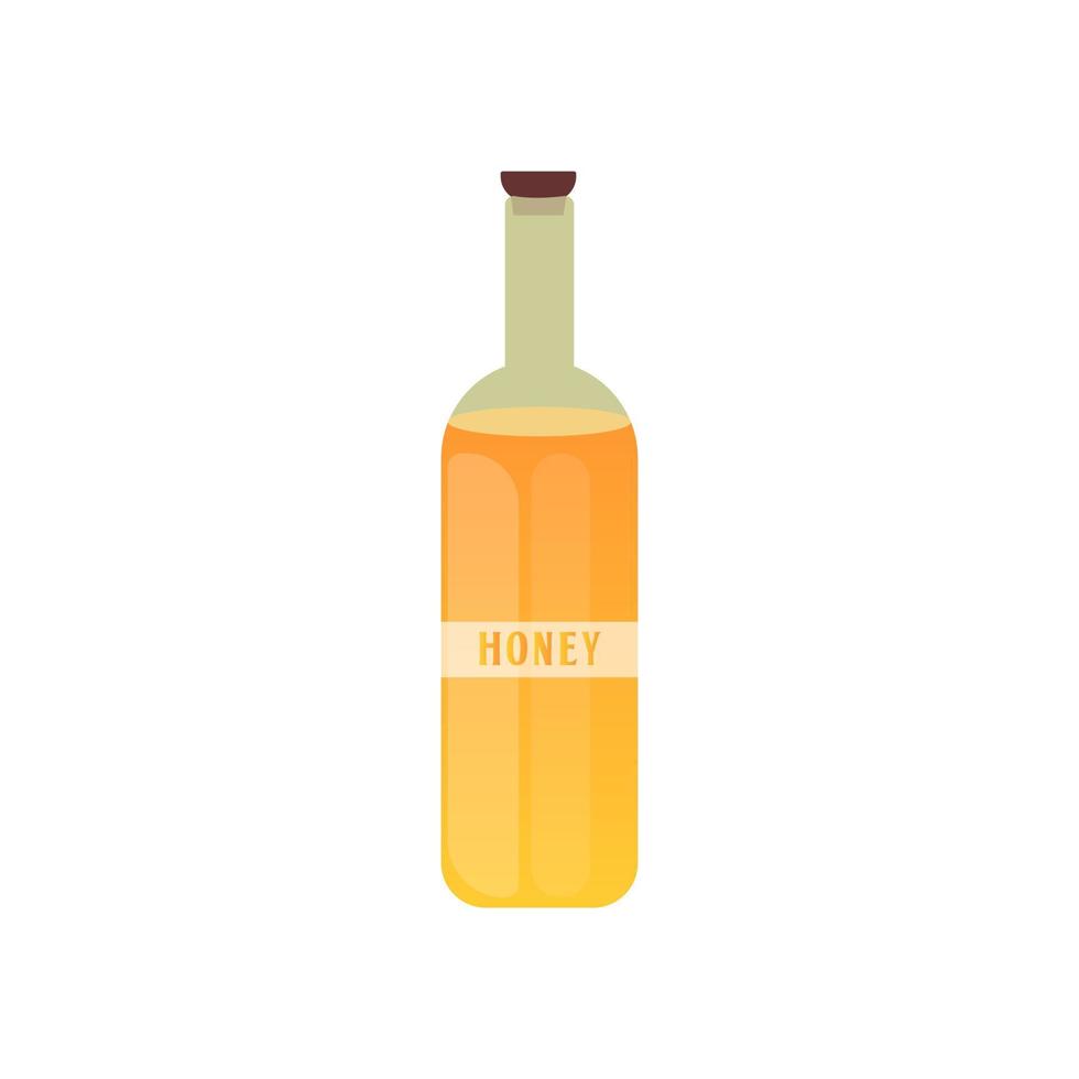 Honey bottle vector icon. Vector illustration cartoon flat icon isolated on white background
