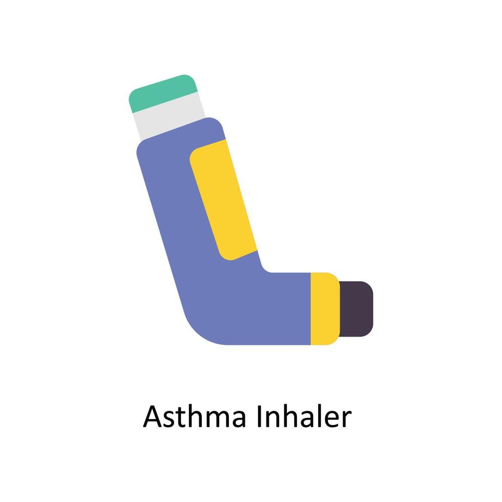 Asthma inhaler  Vector Flat Icons. Simple stock illustration stock