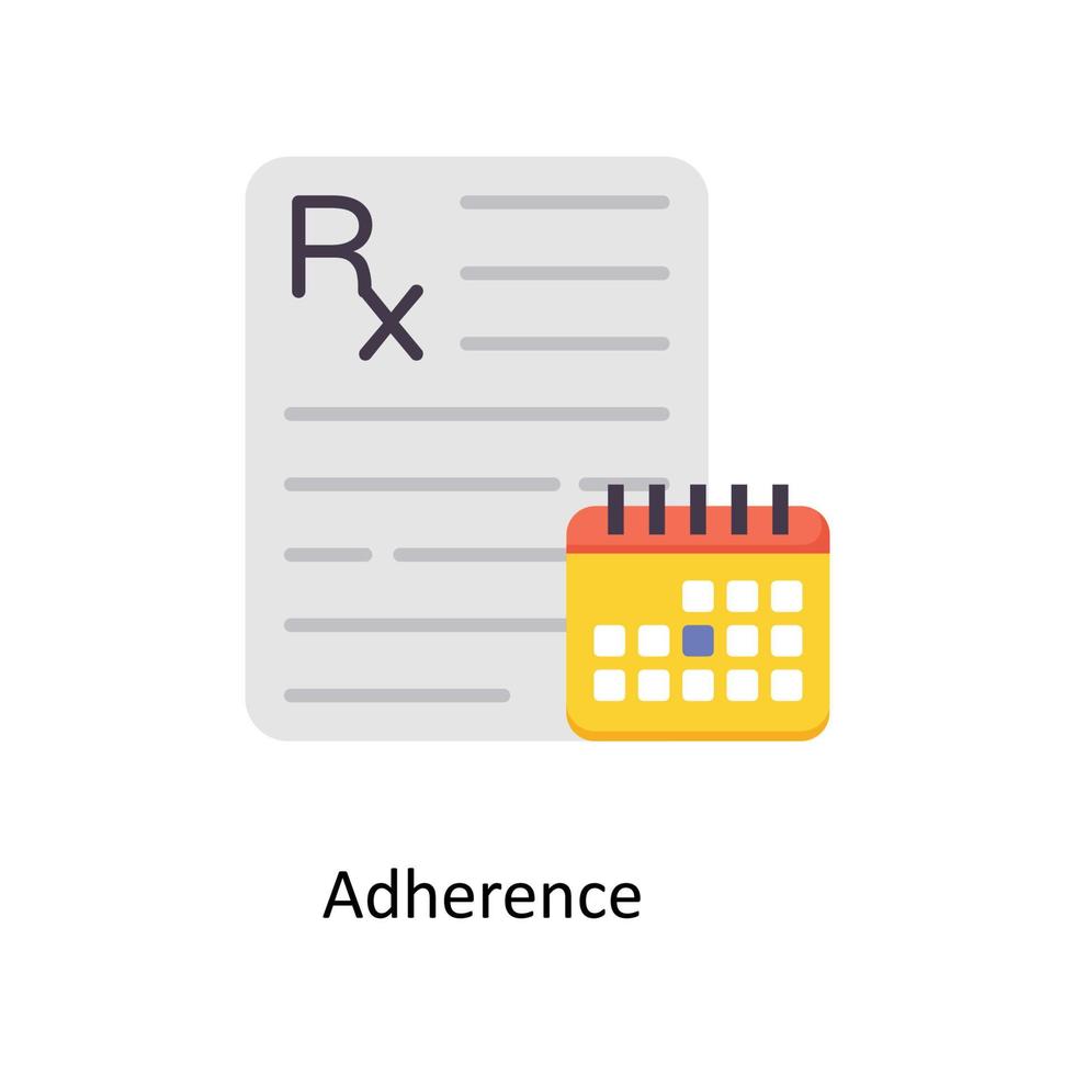 Adherence  Vector Flat Icons. Simple stock illustration stock