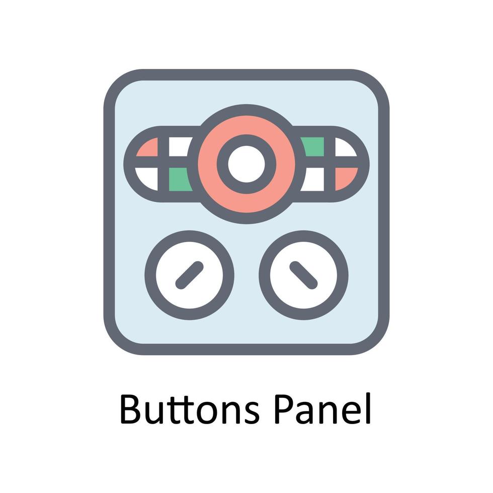 botones panel vector llenar contorno iconos sencillo valores ilustración valores