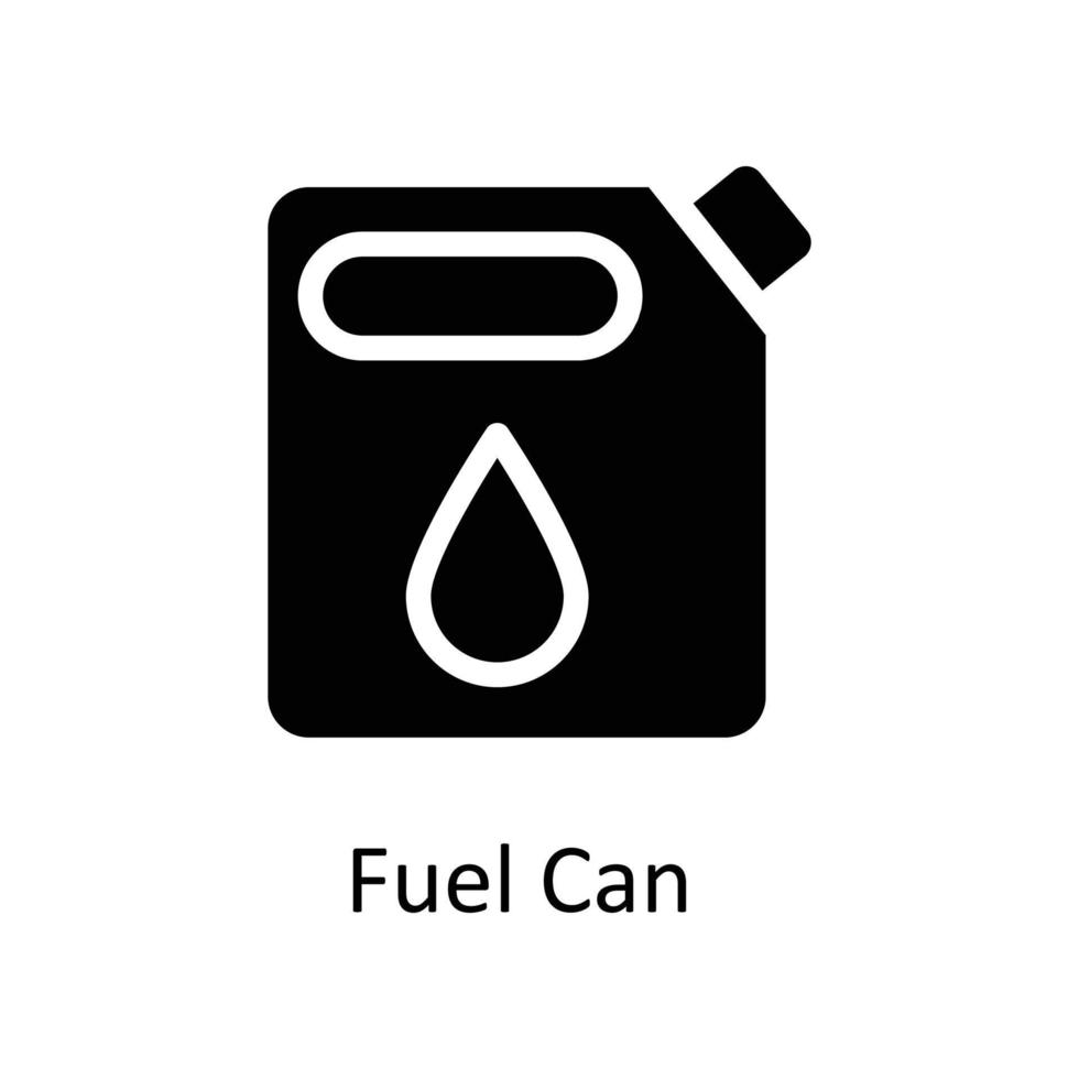 Fuel Can  Vector     Solid Icons. Simple stock illustration stock