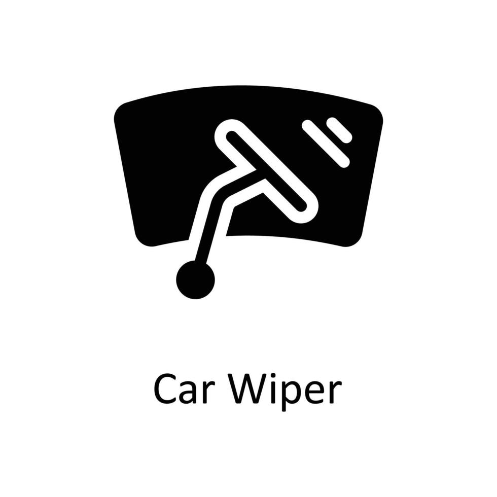 Car Wiper Vector     Solid Icons. Simple stock illustration stock