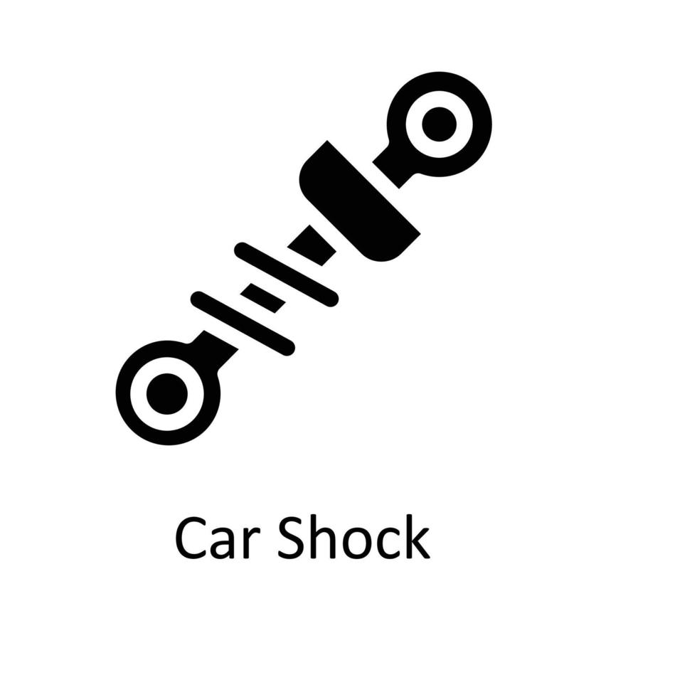 Car Shock Vector     Solid Icons. Simple stock illustration stock