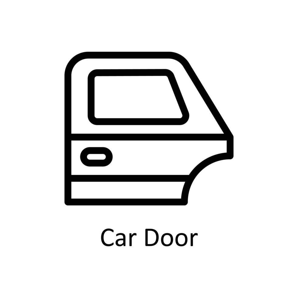 Car Door Vector     Outline Icons. Simple stock illustration stock