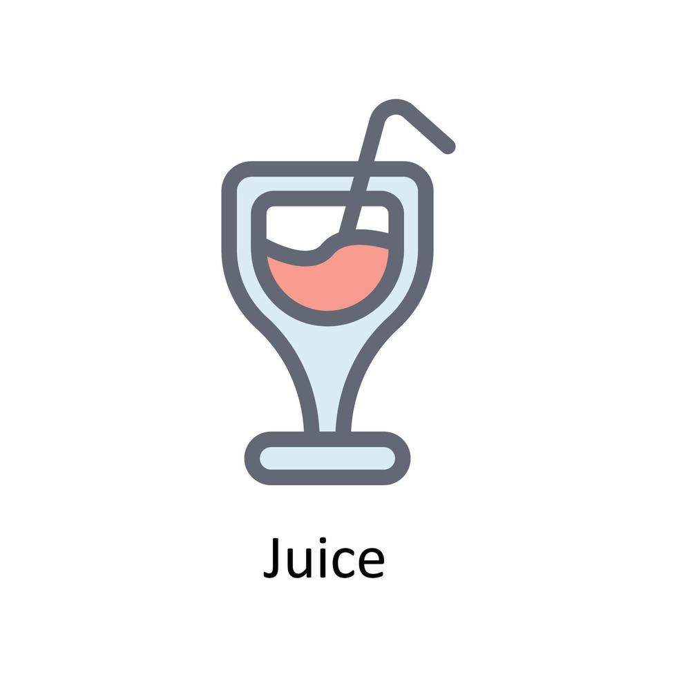 Juice Vector     Fill outline Icons. Simple stock illustration stock