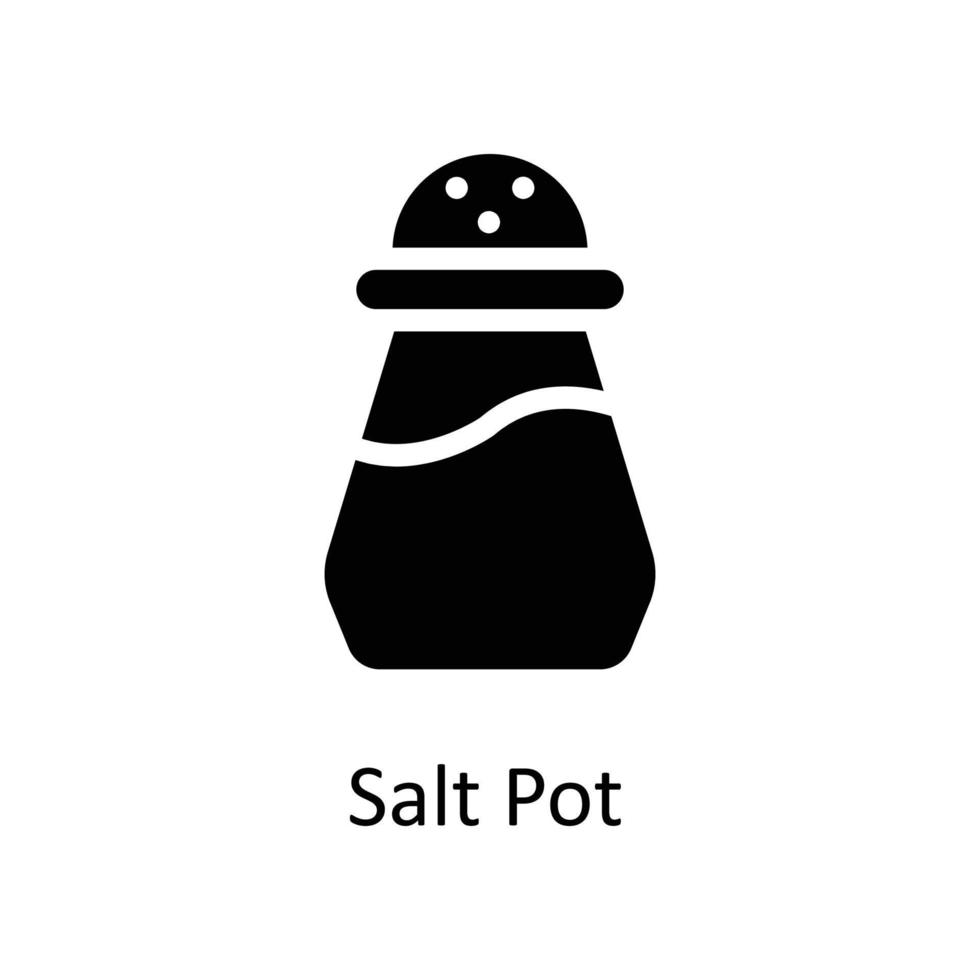 Salt Pot Vector      Solid Icons. Simple stock illustration stock