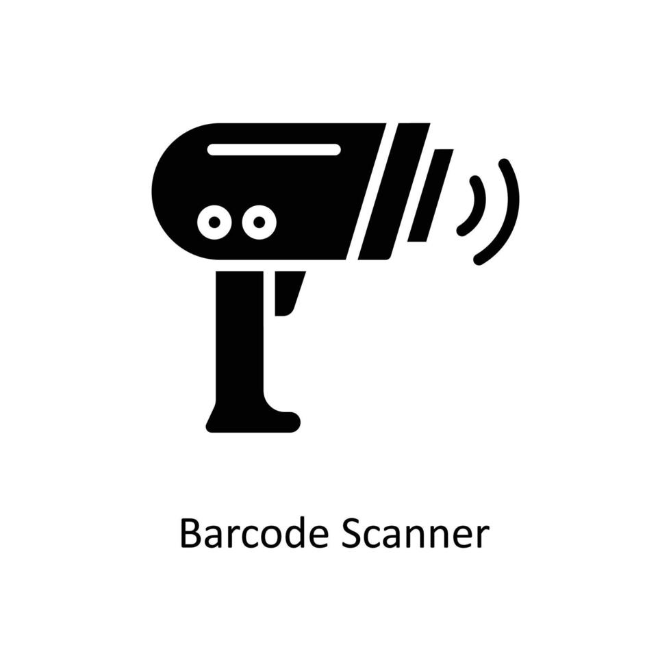 Barcode Scanner  Vector Solid Icons. Simple stock illustration stock