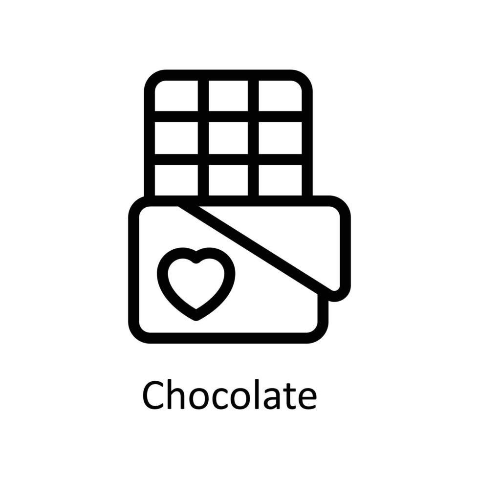 Chocolate Vector      outline Icons. Simple stock illustration stock