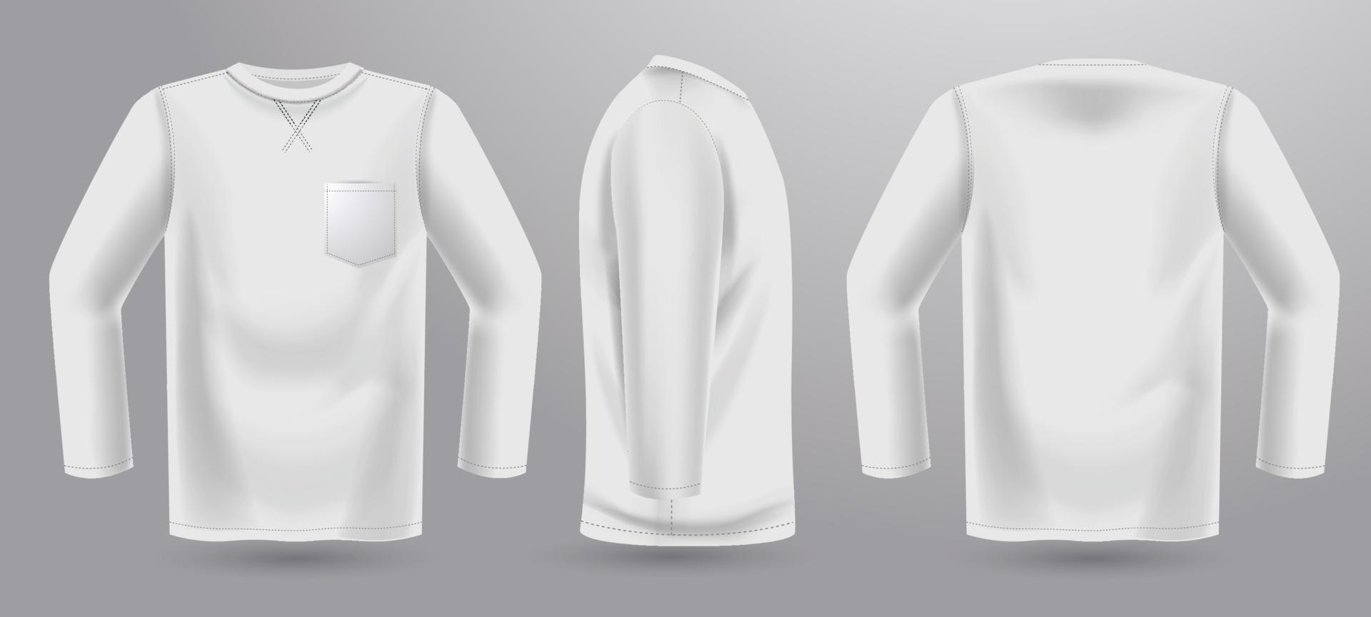 3D T-shirt and Long Sleeve Mock Up vector