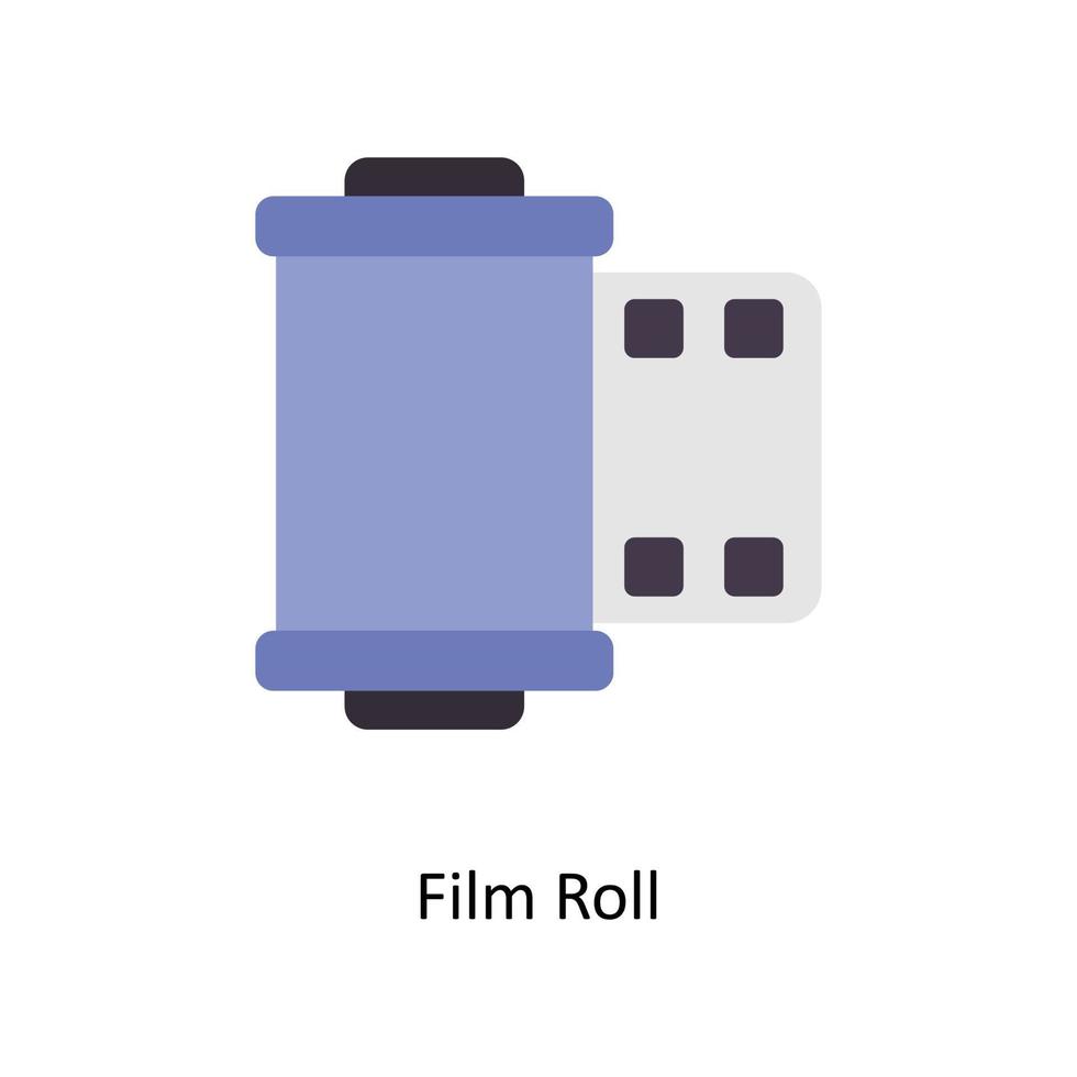 Film Roll vector Flat Icons. Simple stock illustration stock illustration