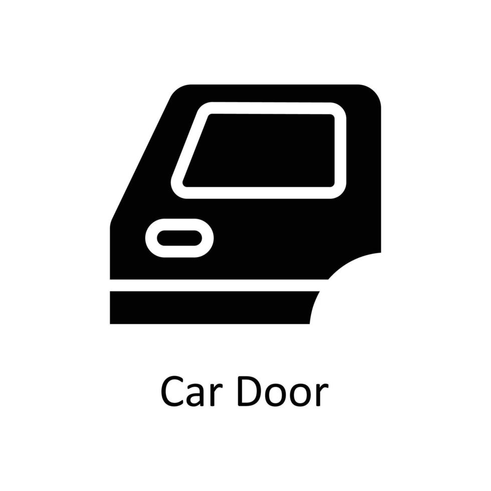 Car Door Vector     Solid Icons. Simple stock illustration stock