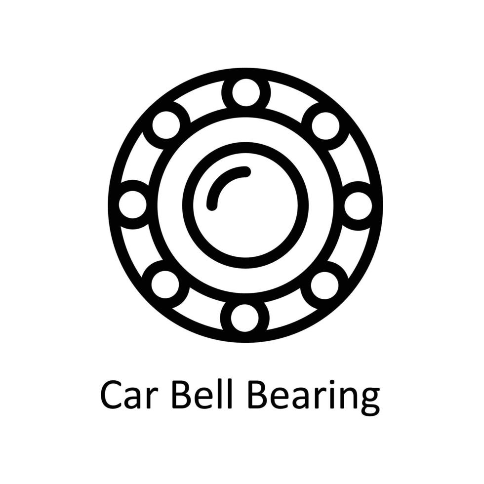 Car Bell Bearing  Vector     Outline Icons. Simple stock illustration stock