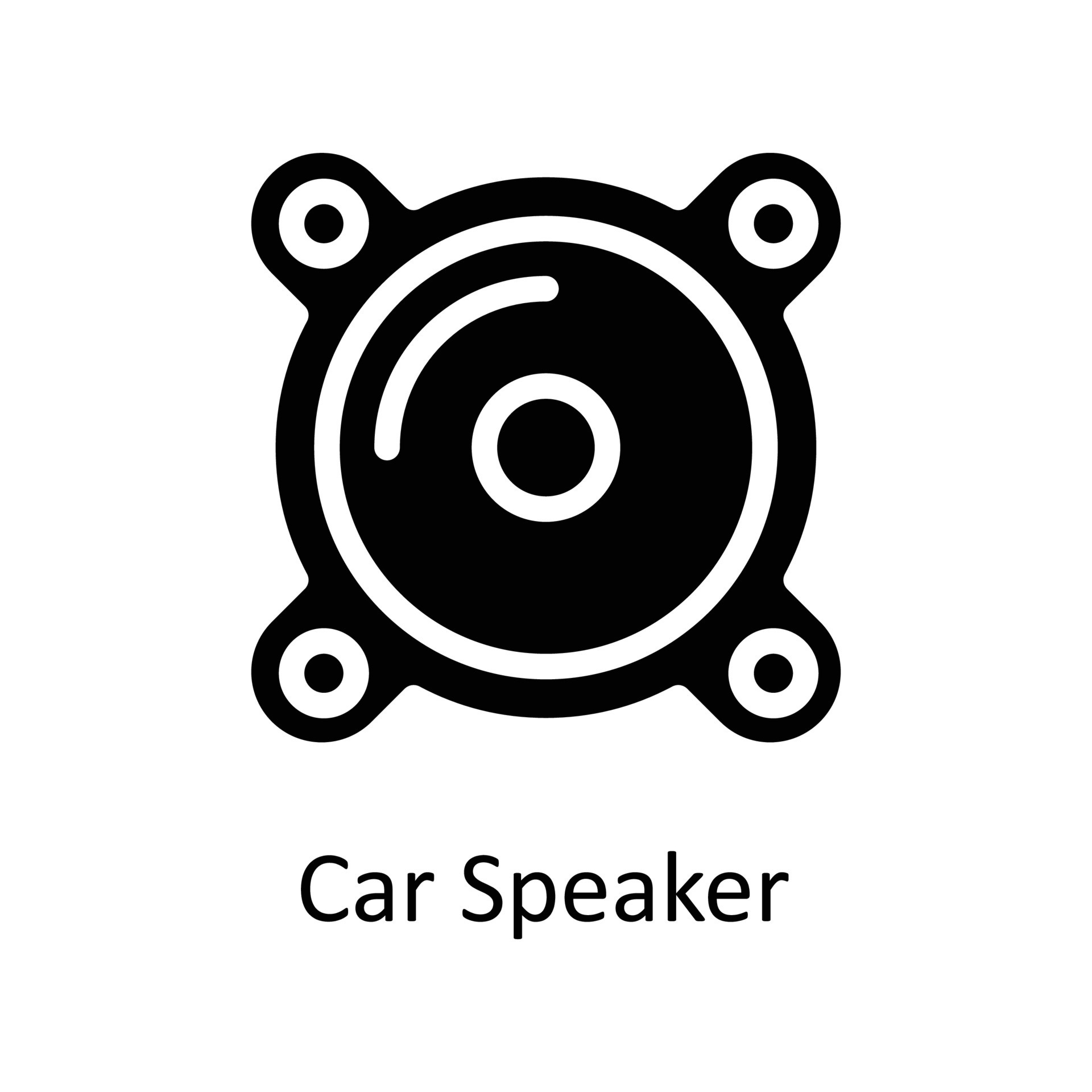 Car speaker Vector Solid Icons. Simple stock illustration stock