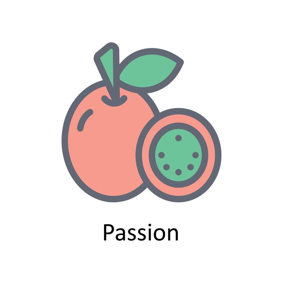 Passion Vector Fill Outline Icons. Simple stock illustration stock